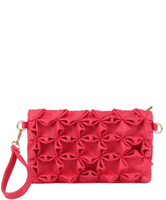 Fashion Flower Clutch Crossbody Bag GLE-0124 FUSCHIA